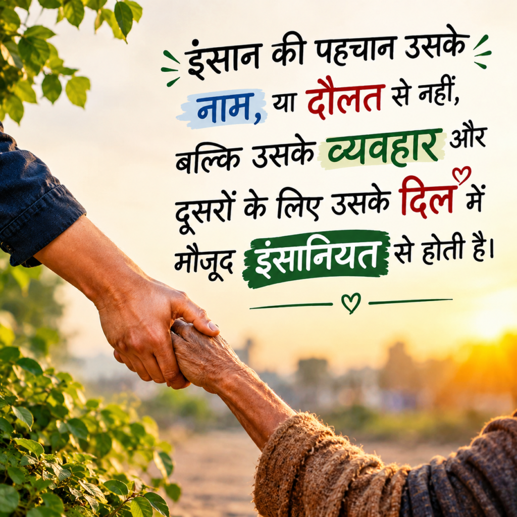 इंसानियत पर हिंदी सुविचार